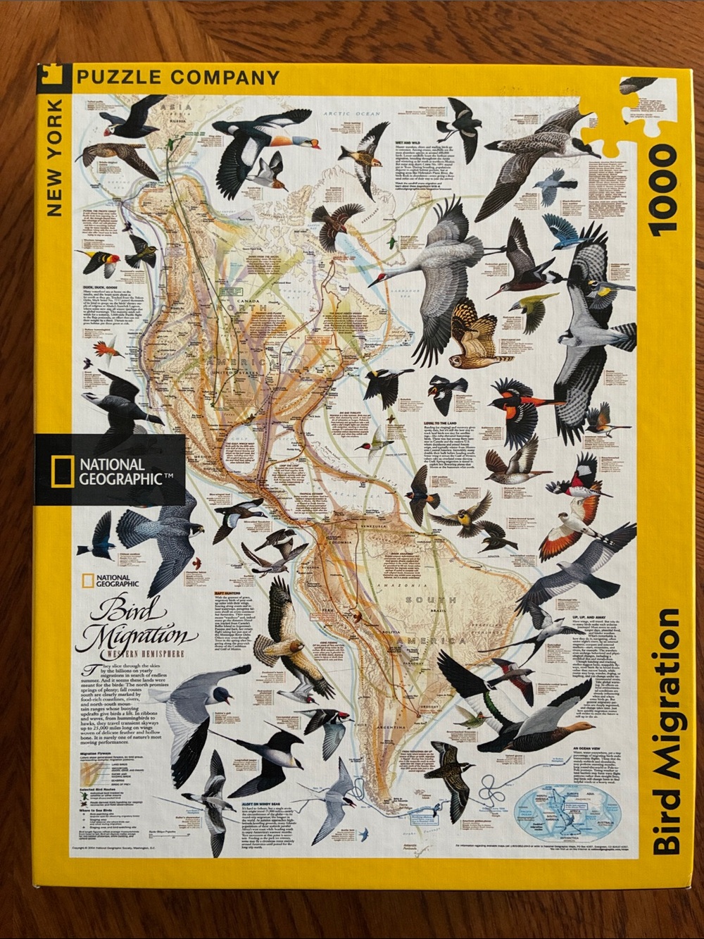 National Geographic Bird Migration MapJigsaw Puzzle- 2 Missing Pieces